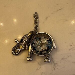 Elephant Pendant with Crystal Accents